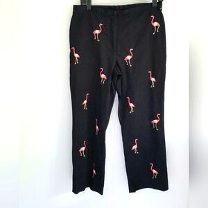 JADE pink flamingo black crop pants by Melony Tam